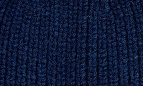 Mackage Kids' Jude Cuff Recycled Wool Blend Rib Beanie In Navy