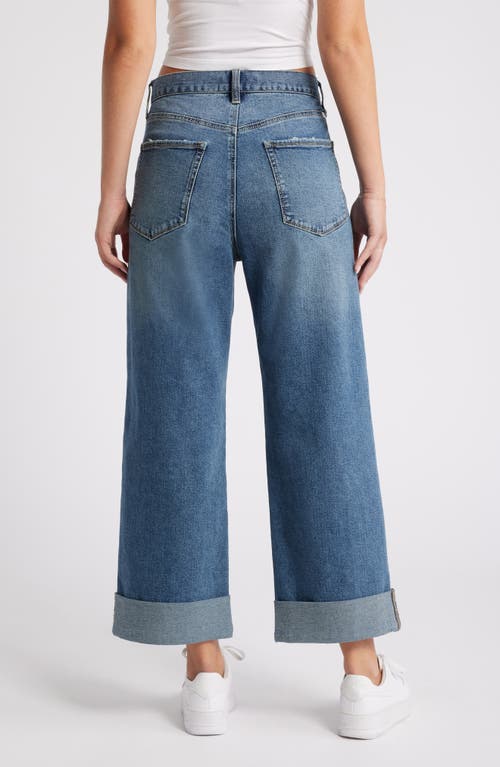 Shop 1822 Denim High Waist Cuff Wide Leg Jeans In Willa