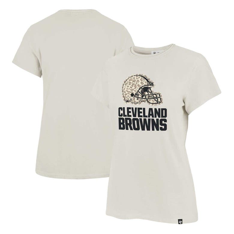 Shop 47 ' Cream Cleveland Browns Panthera Frankie T-shirt