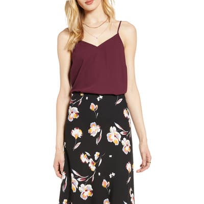 Halogen V-Neck Camisole, Burgundy