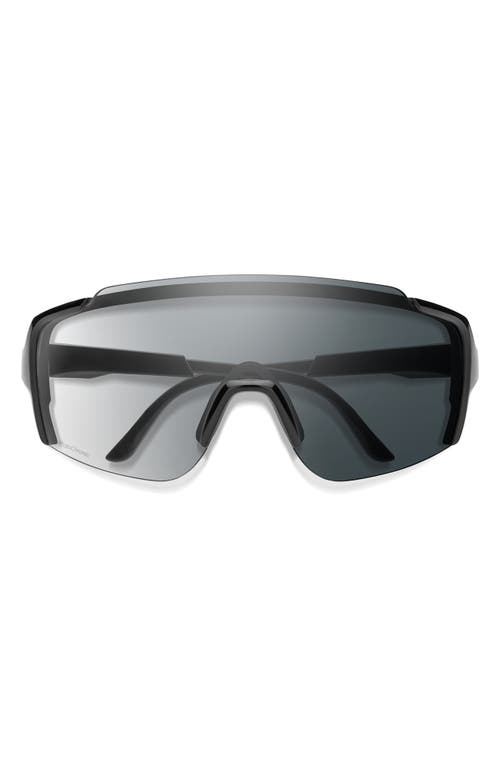 Smith Flywhell Photochromic 130mm Chromapop™ Shield Sunglasses In Black/photochromic Clear