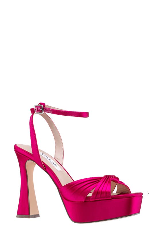 Shop Nina Angie Ankle Strap Platform Sandal In Parfait Pink