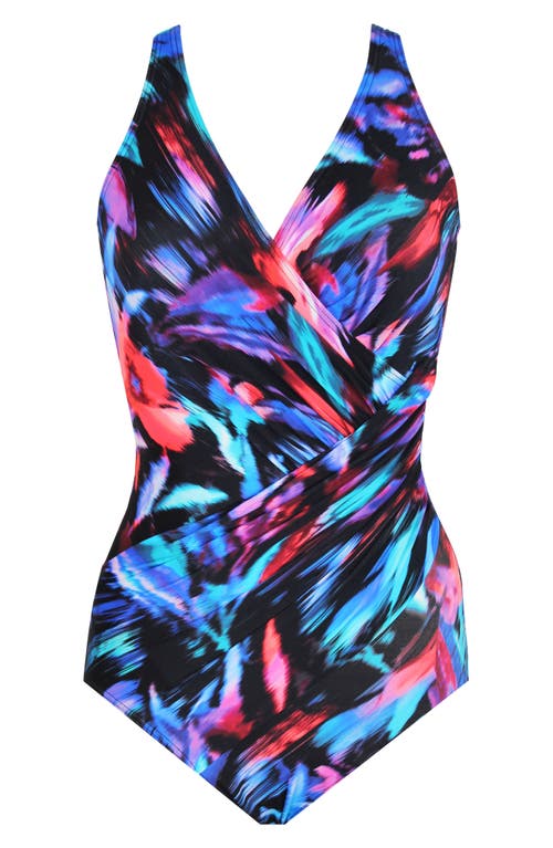 Shop Miraclesuit ® Fuego Flora Oceanus One-piece Swimsuit In Blk/multi