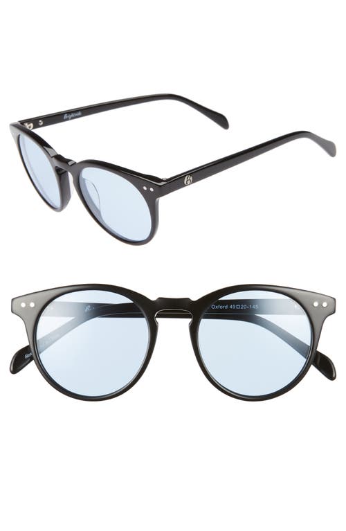 Brightside Oxford 49mm Sunglasses in Black/Arctic Blue