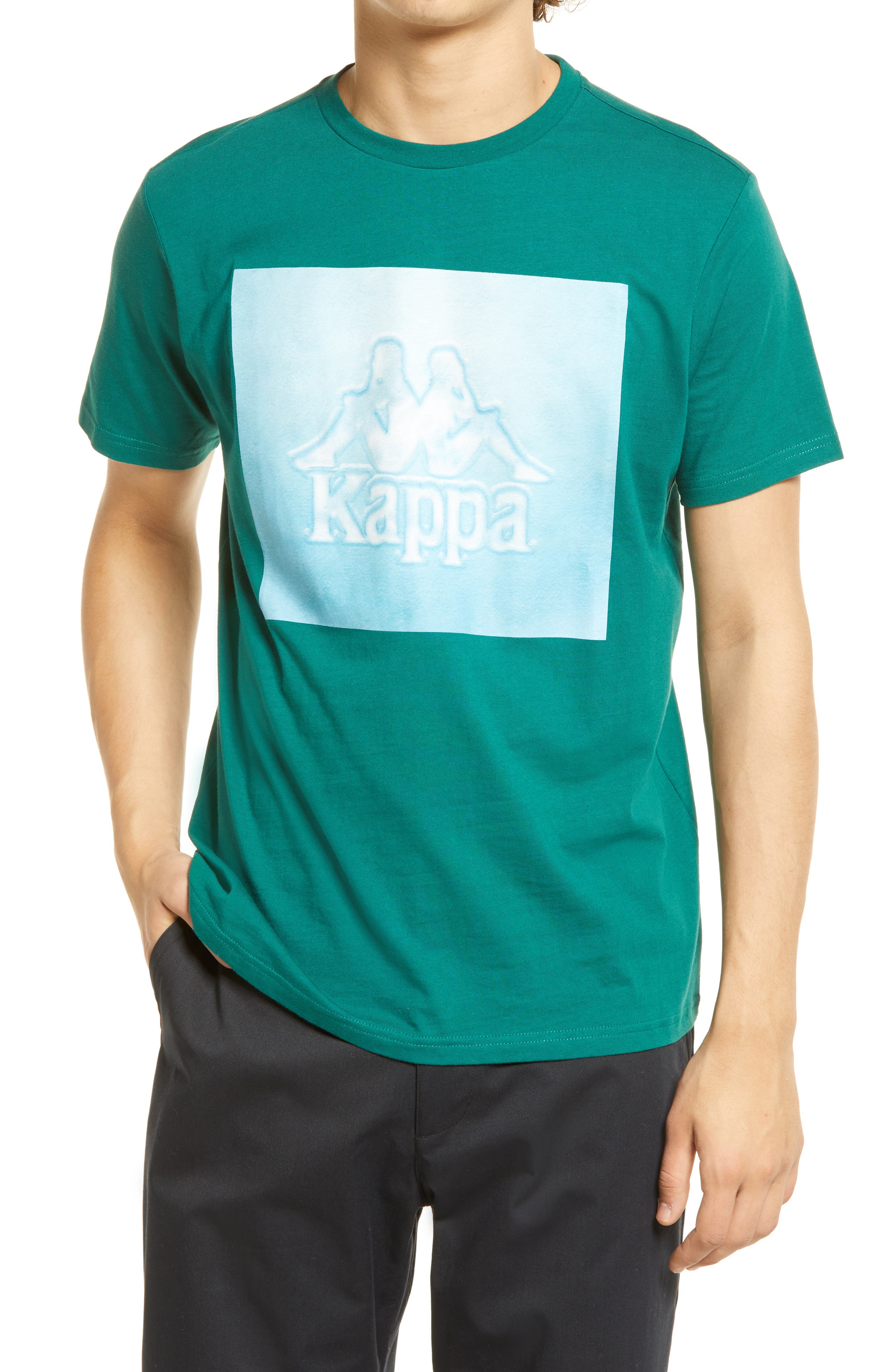 Kappa Snower Graphic Tee in Green Pine at Nordstrom, Size Small
