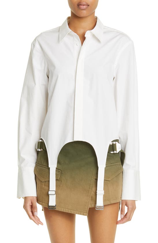 Dion Lee White Garter Shirt In White