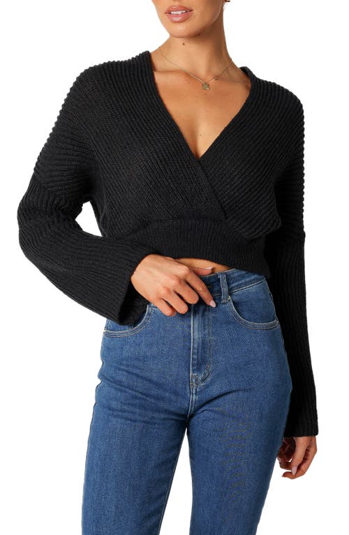 Petal & Pup Brinley Crop Sweater in Black at Nordstrom, Size Large