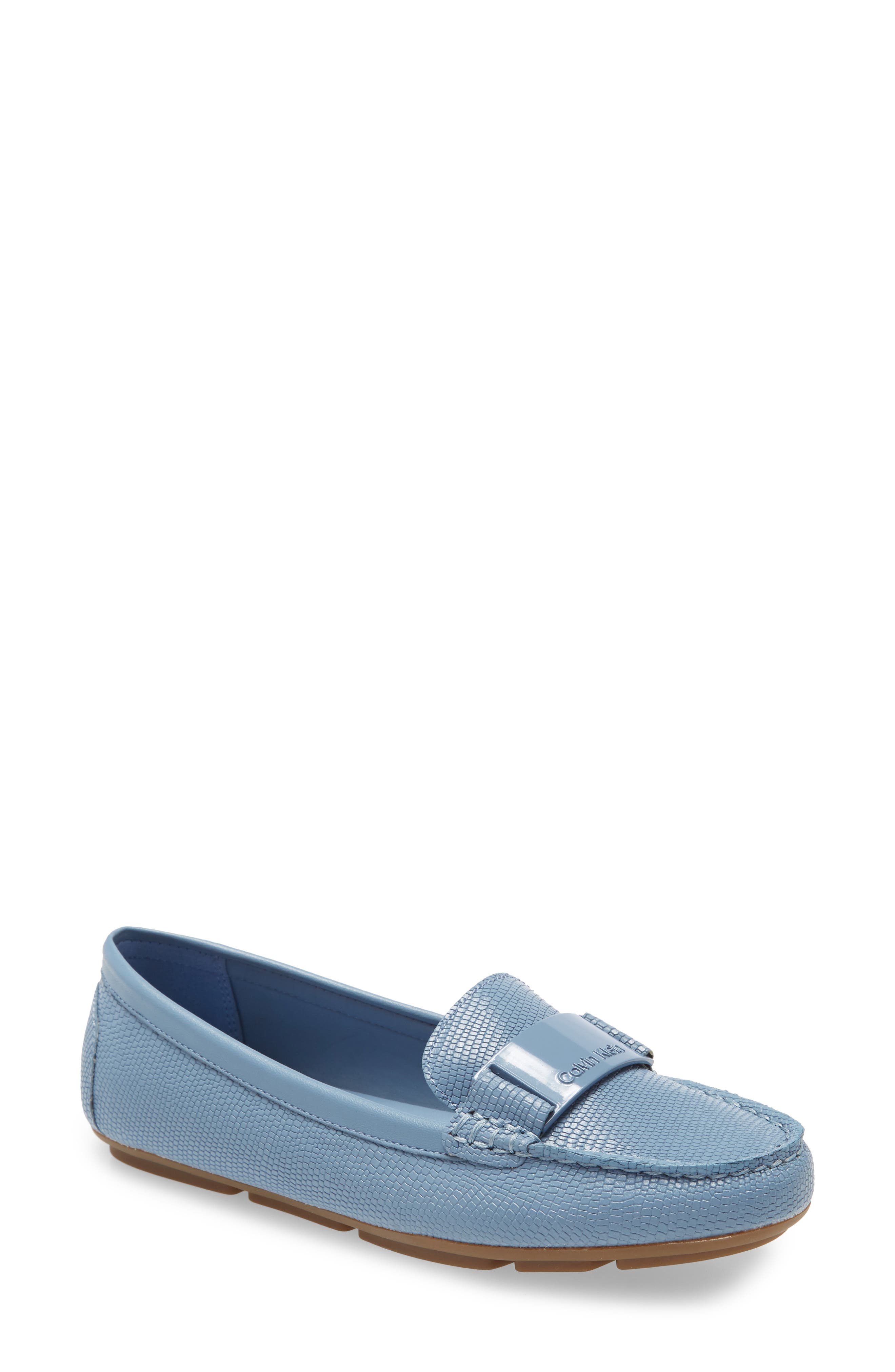 calvin klein blue loafers