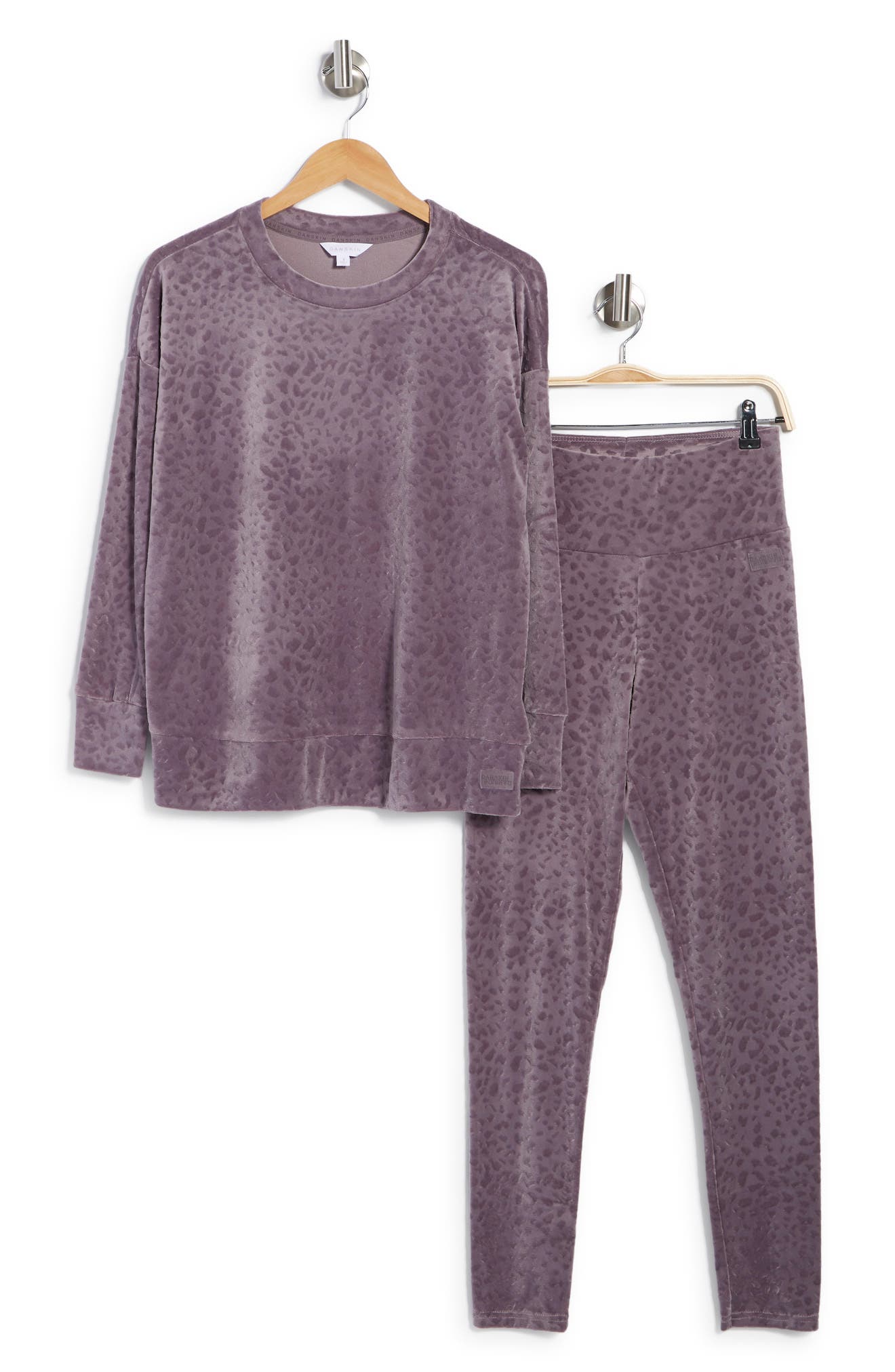 Danskin Cheetah Brushed Velour Top 