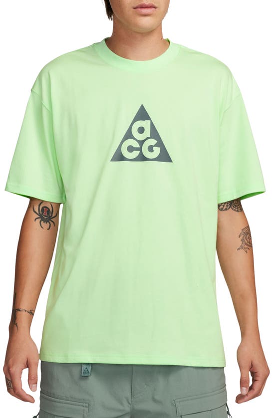 Shop Nike Dri-fit Acg Oversize Graphic T-shirt In Vapor Green
