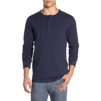 Patagonia Daily Long Sleeve Organic Cotton Henley, Blue