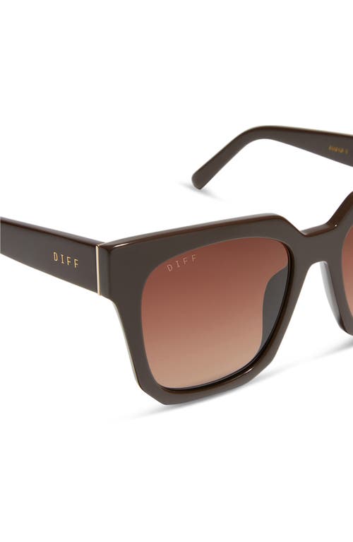 Shop Diff Ariana Ii 54mm Gradient Square Sunglasses In Truffle/brown Gradient