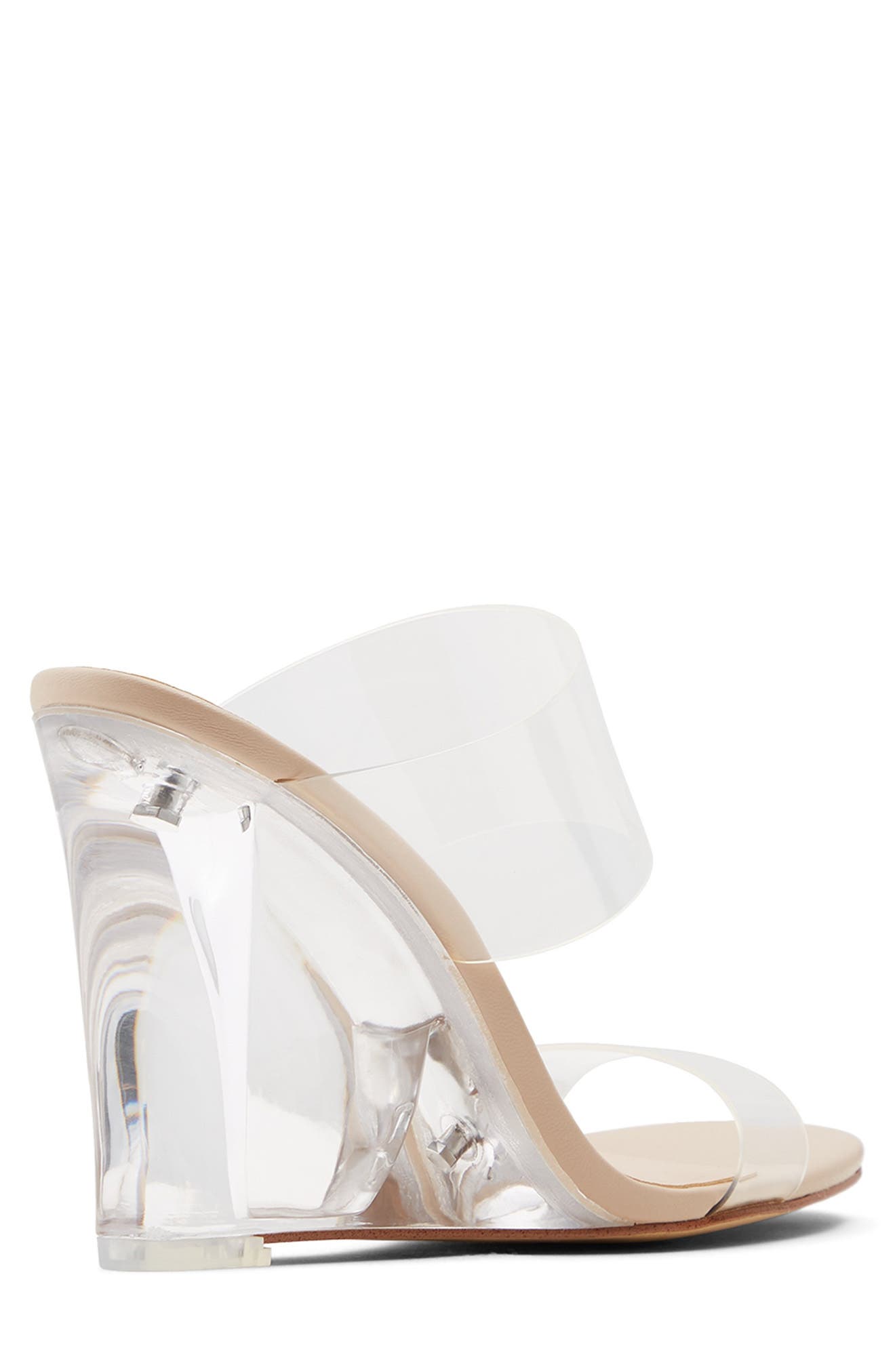 clear block heels aldo