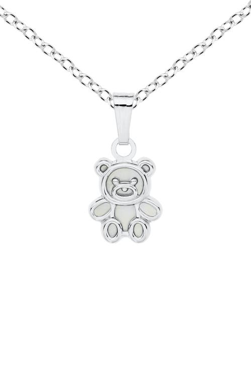 Mignonette Sterling Silver & Mother-of-Pearl Teddy Bear Pendant Necklace at Nordstrom