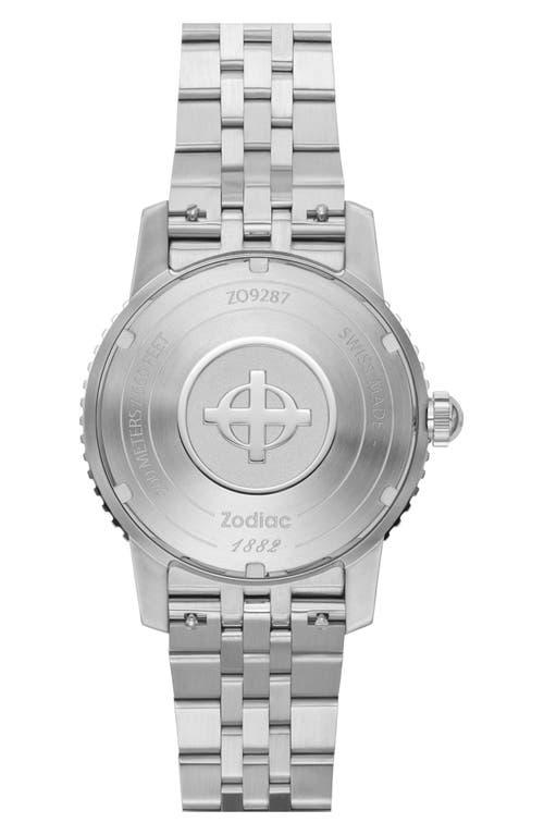 Zodiac Compression Diver Automatic Stainless Steel Watch, 40mm In Silver