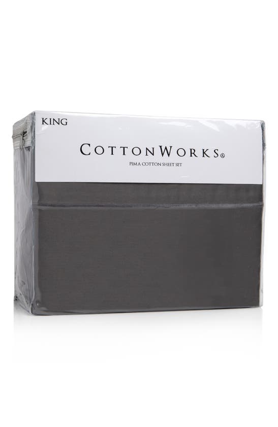 Shop Bedhog 4-piece 1000 Thread Count Pima Cotton Sheet Set In Granite
