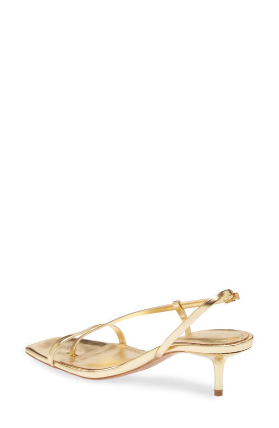 Shop Schutz Heloise Slingback Sandal In Ouro Claro Orch