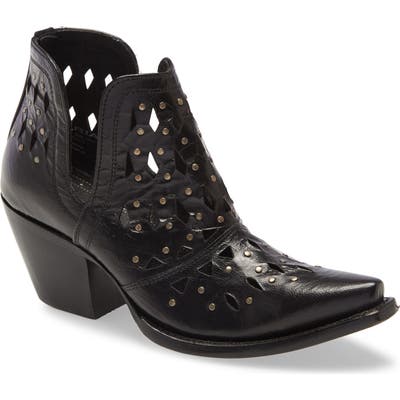 Ariat Dixon Perforated Studded Bootie, Black