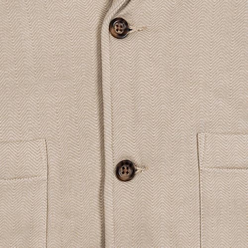 Hope & Henry Fleece Blazer In Taupe Herringbone Fleece