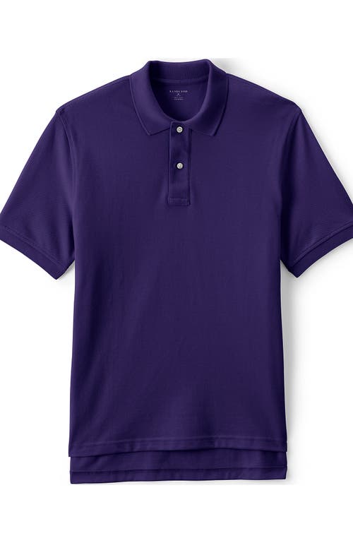 Shop Lands' End School Uniform Young  Short Sleeve Mesh Polo Shirt In Deep Purple