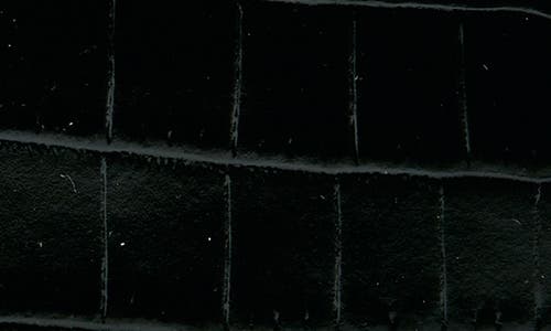 Alexander Mcqueen Mini Skull Croc Embossed Leather Shoulder Bag In Black