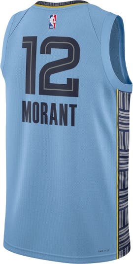 Unisex Jordan Brand Ja Morant Light Blue Memphis Grizzlies Swingman Jersey - Statement Edition Size: Medium