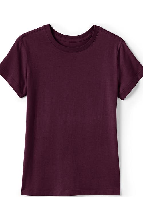 Shop Lands' End School Uniform Girls Short Sleeve Essential T-shirt In Burgundy