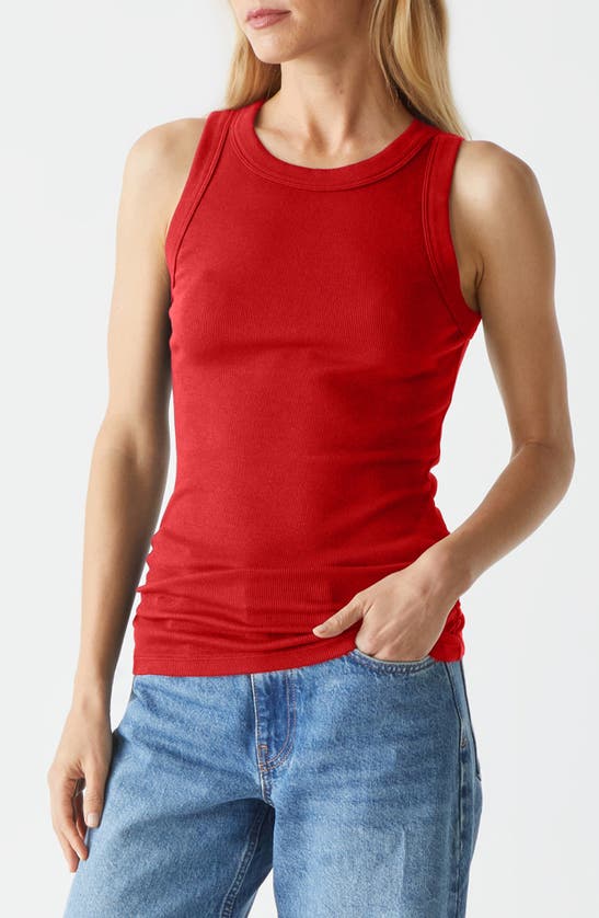 Shop Michael Stars Halley Side Ruched Tank In Spritz