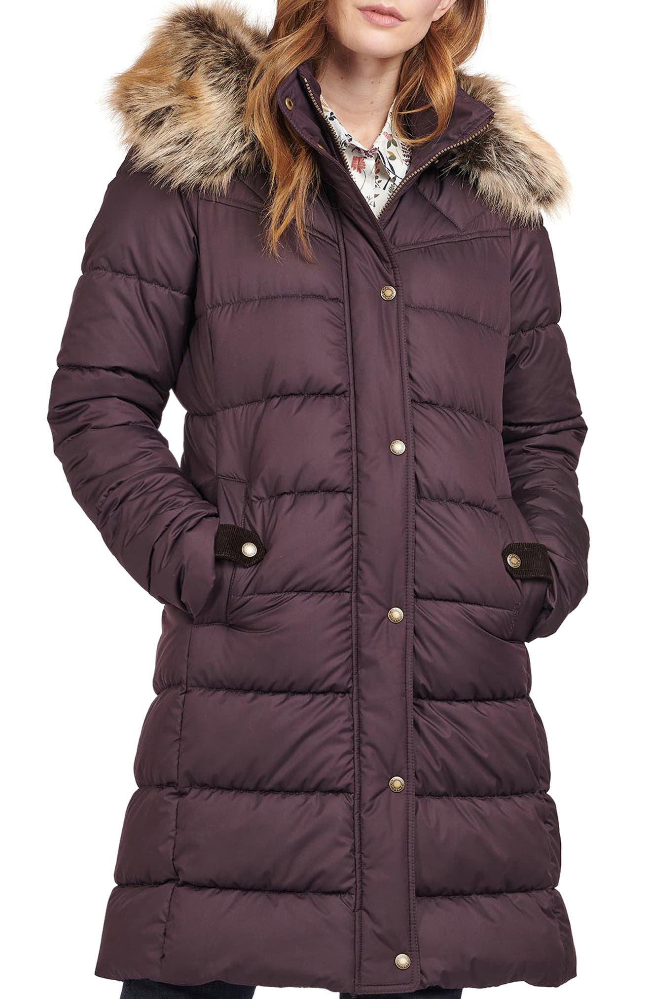 barbour coat fur hood