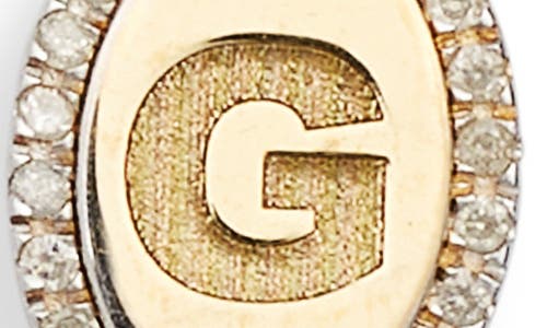 Meshmerise Diamond Initial Disc Bracelet In Yellow-g