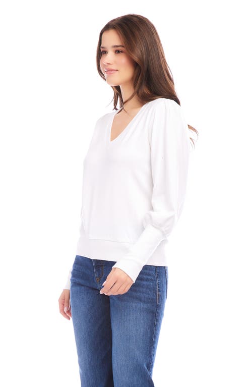 Shop Karen Kane Bishop Sleeve Top In Off White