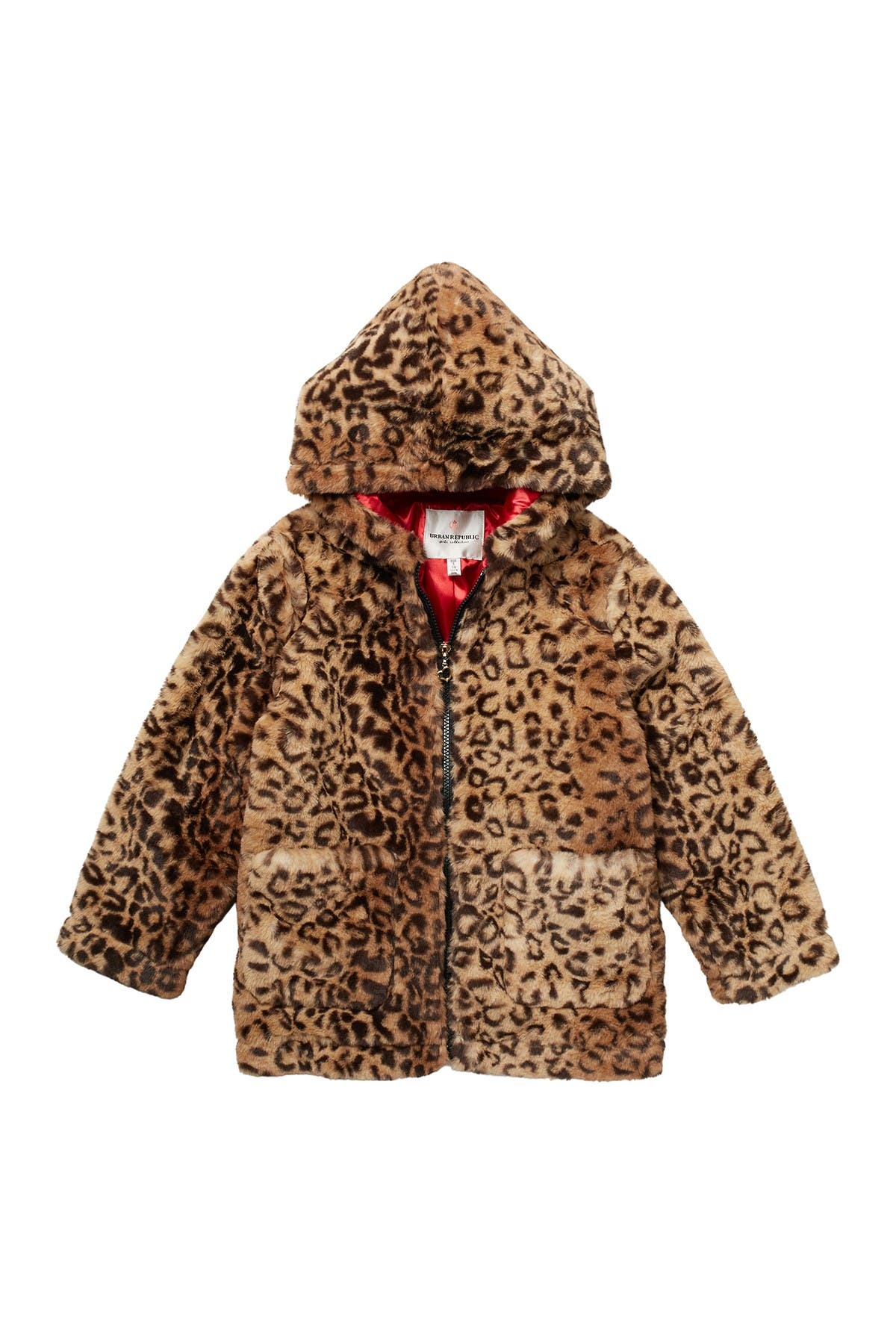 Urban Republic | Zip Up Hooded Faux Fur Jacket | Nordstrom Rack