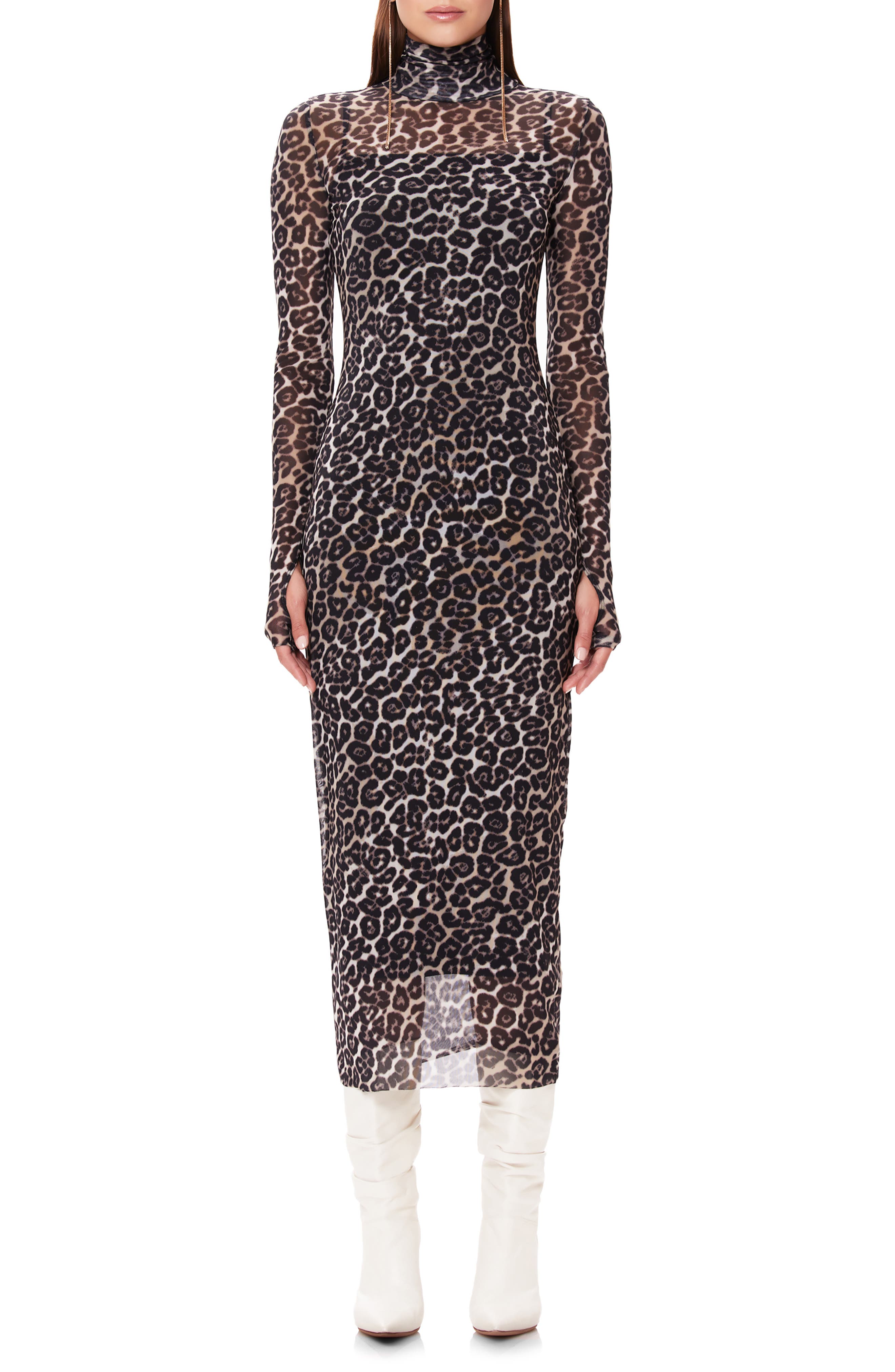 afrm leopard dress