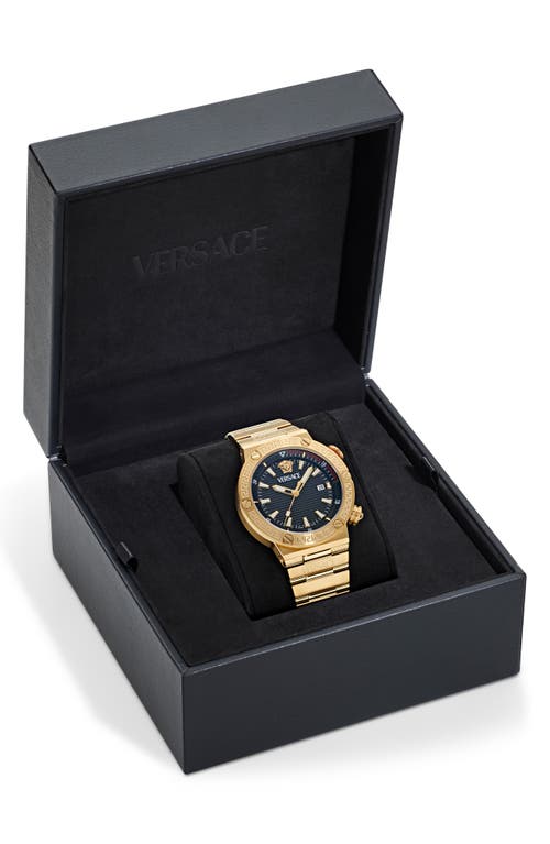 Shop Versace Greca Diver Bracelet Watch, 43mm In Ip Yellow Gold