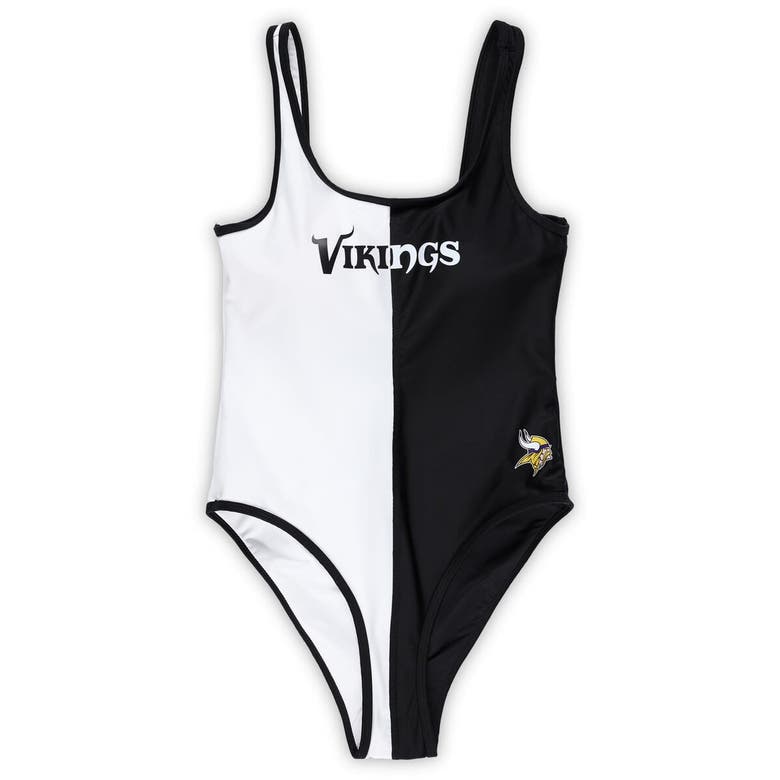 Shop G-iii 4her By Carl Banks Black/white Minnesota Vikings Last Stand One-piece Swimsuit