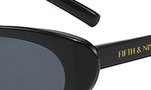 Fifth & Ninth Nina 68mm Polarized Oversize Oval Sunglasses In Black