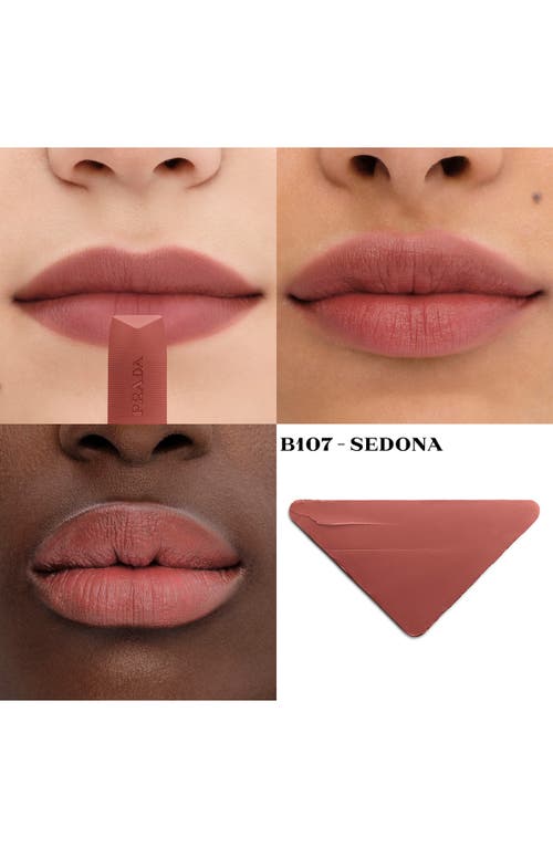 Prada Monochrome Soft Matte Refillable Lipstick In B107 Sedona - Warm Brown Nude