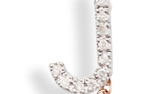 Meshmerise Diamond Initial Bezel Bracelet In Rose-j