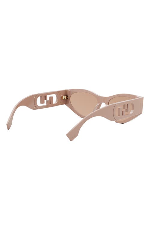 Shop Fendi ' O'lock 54mm Cat Eye Sunglasses In Shiny Pink/violet