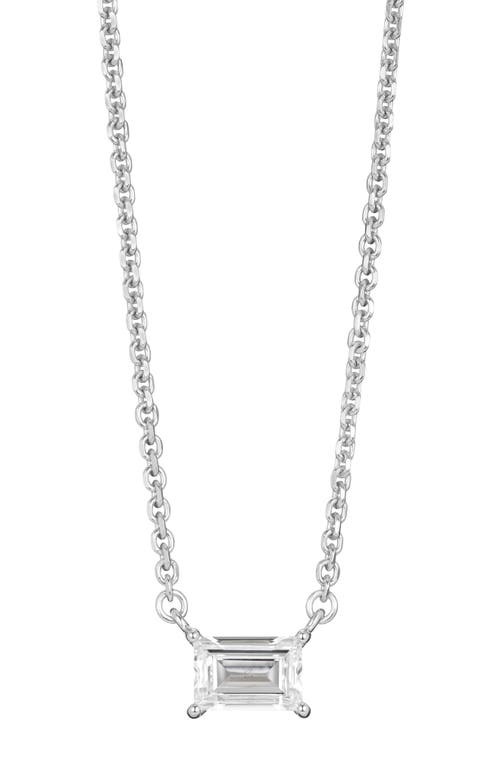 LIGHTBOX LIGHTBOX 0.375-CARAT LAB GROWN DIAMOND BAGUETTE PENDANT NECKLACE 