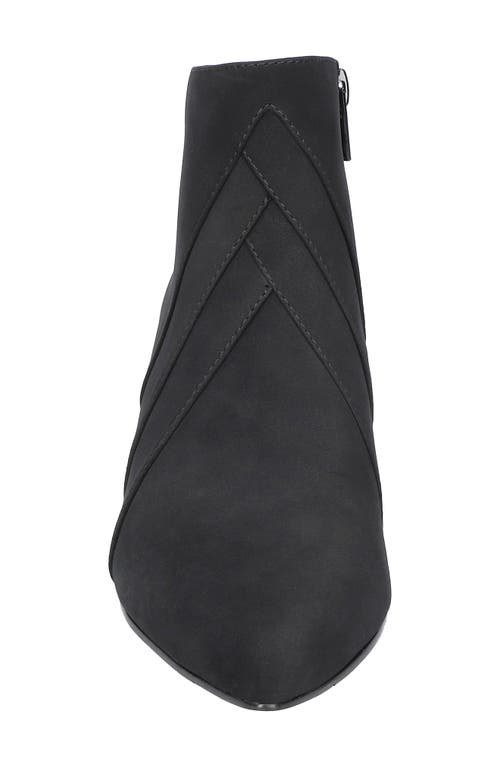 Shop Easy Street Falcon Pointed Toe Bootie In Black Lamy