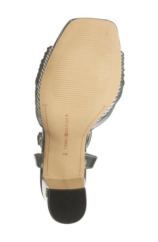 Tommy Hilfiger Sarifina Knotted Strap Sandal In Silver