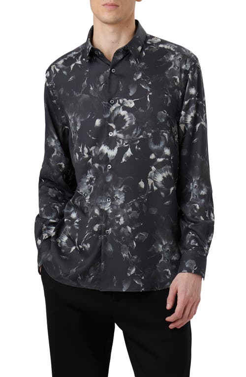 Bugatchi Julian Floral Print Button-Up Shirt at Nordstrom,