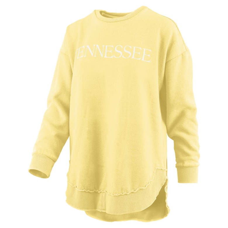 Shop Pressbox Yellow Tennessee Volunteers Seaside Springtime Vintage Poncho Pullover Sweatshirt