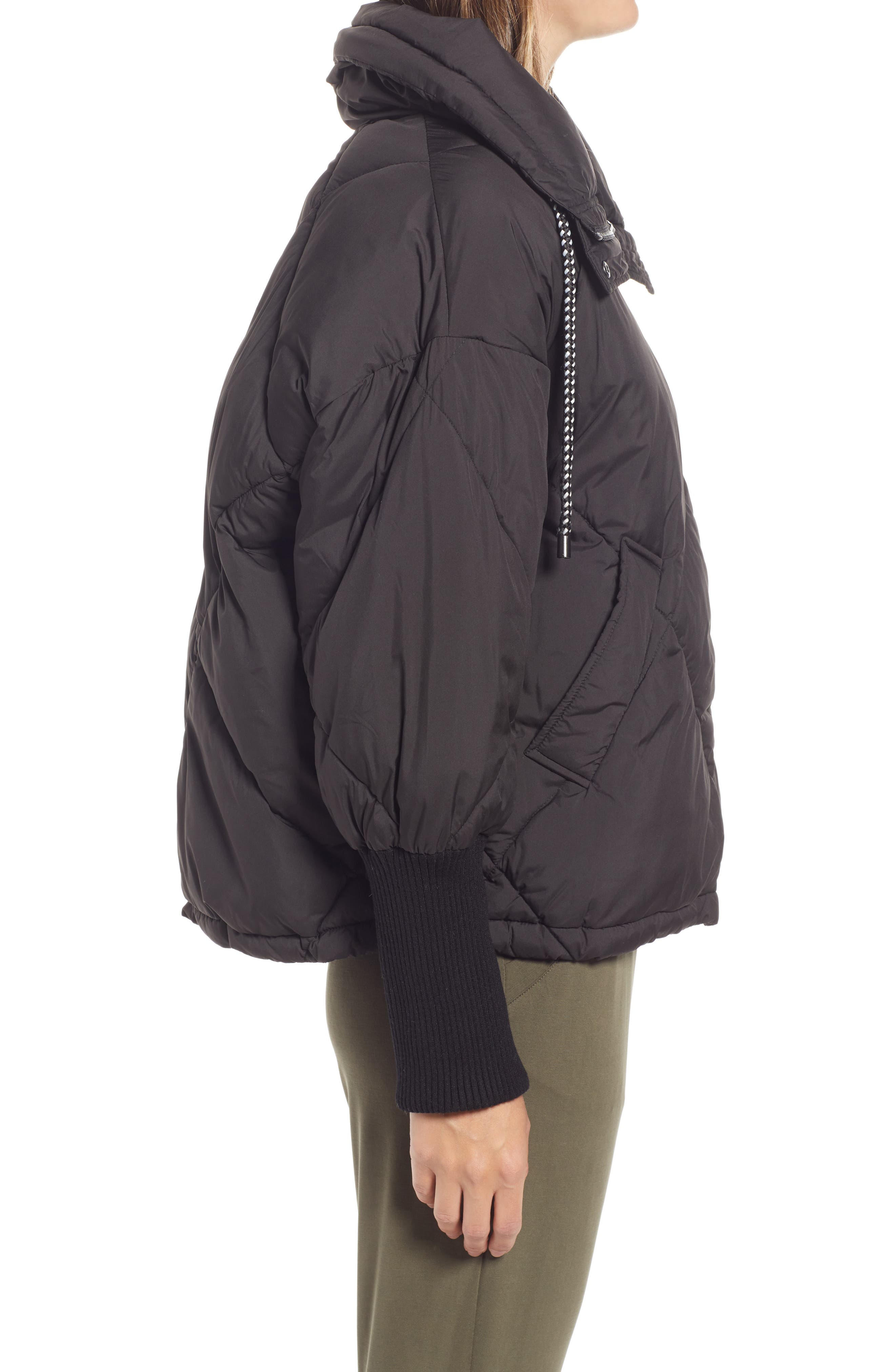 diamond quilted puffer jacket