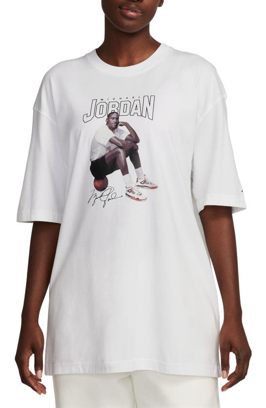 Shop Jordan Mj Oversize Graphic T-shirt In White