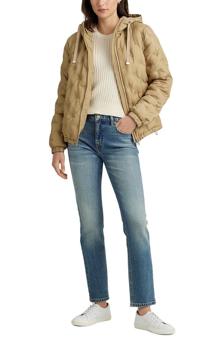 Lauren Ralph Lauren Monogram Logo Tufted Quilted Jacket | Nordstrom