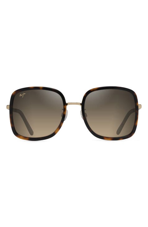 Pua 55mm Polarized Square Sunglasses