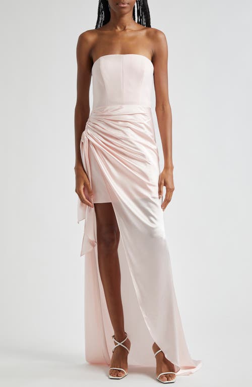 Cinq à Sept Rania Strapless High-Low Gown in Icy Pink