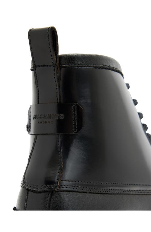 Shop Allsaints Gibbs Moc Toe Boot In Black